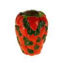 Vase Strawberries Porzellan handbemalt 17,5 x 21,5 cm