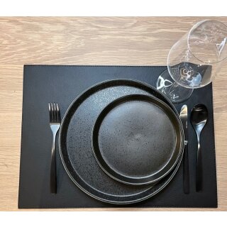 Tischset Kunstleder schwarz 44 x 32,5 cm